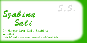 szabina sali business card